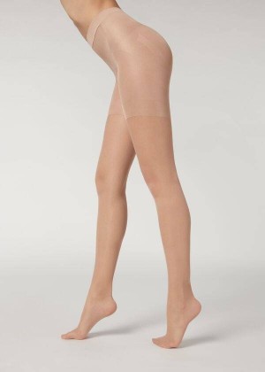 Calzedonia 30 Denier Total Shaper Sheer Strumpfhose Damen Beige | DE3000SO