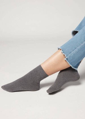 Calzedonia 50 Denier Soft Touch Kurzes Socken Damen Grau | DE1867BC