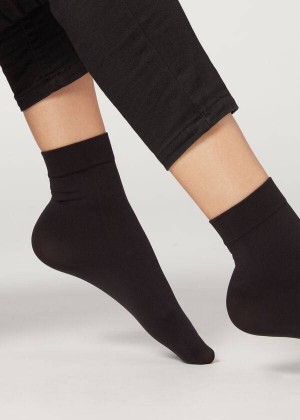 Calzedonia 50 Denier Soft Touch Kurzes Socken Damen Schwarz | DE1866VD