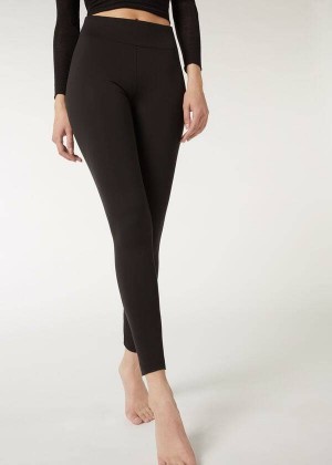 Calzedonia Active Leggings Damen Schwarz | DE1571FM