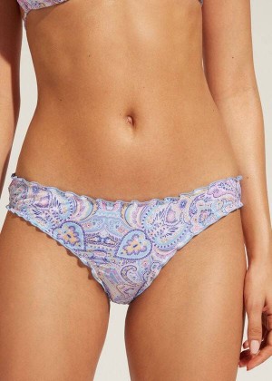 Calzedonia Amalfi Bikinihosen Damen Blau | DE2902ZG