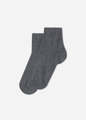 Calzedonia Baumwoll with Fresh Feet Atmungsaktiv Material Kurzes Socken Kinder Grau | DE1014EX