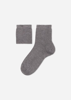Calzedonia Cashmere Blend Kurzes Socken Kinder Grau | DE1023SO