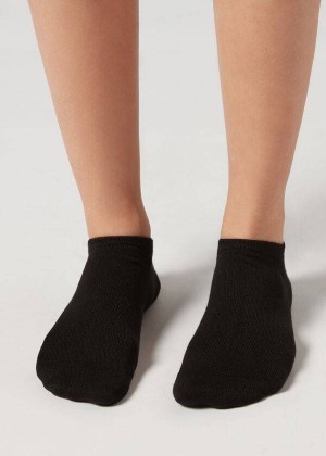 Calzedonia Cashmere Blend No-Show Socken Damen Schwarz | DE1925RW