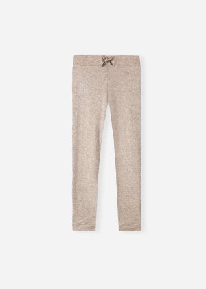 Calzedonia Cashmere Blend Stretch Sport Leggings Kinder Beige | DE1069YU