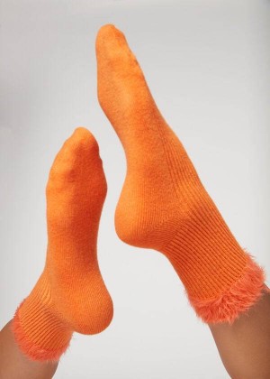 Calzedonia Cashmere Kurzes with Soft Trim Socken Damen Orange | DE1832GL