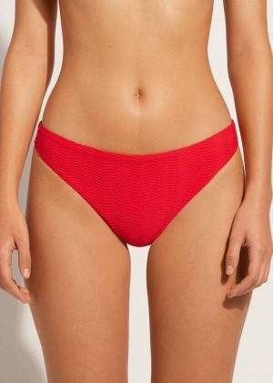 Calzedonia Chevron Casablanca Bikinihosen Damen Rot | DE2842PQ