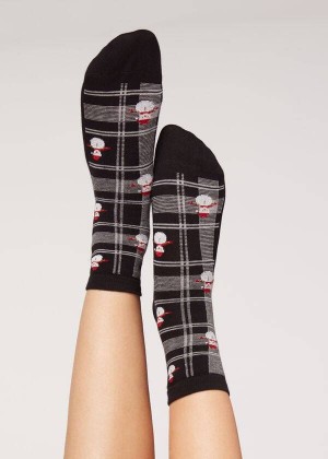 Calzedonia Christmas Kurzes Socken Damen Kaffee | DE1818QZ