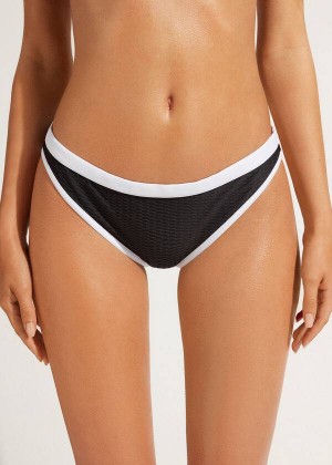 Calzedonia Coimbra Bikinihosen Damen Schwarz Weiß | DE2822EX