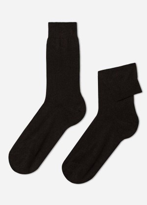 Calzedonia Crew with Cashmere Socken Herren Braun | DE1364GL