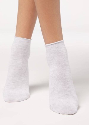 Calzedonia Cuffless Kurzes in Baumwoll Socken Damen Beige | DE1800OR