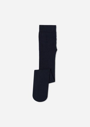 Calzedonia Eco Baumwoll Strumpfhose Kinder Blau | DE1228OR