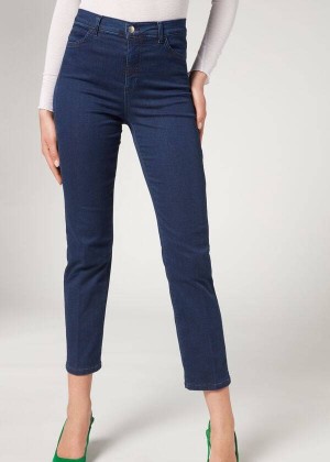 Calzedonia Eco Kompfort Jeans Damen Navy | DE1623FM