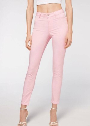 Calzedonia Eco Light Push Up Denim Jeans Damen Rosa | DE1612EX