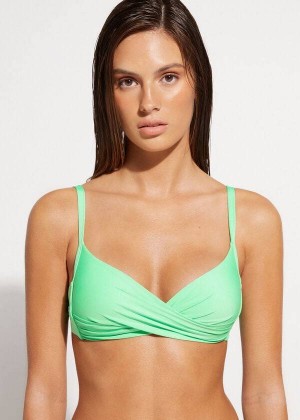 Calzedonia Gepolstert Triangle Indonesia Eco cobey Bikinioberteile Damen Mintfarben | DE2279ZG