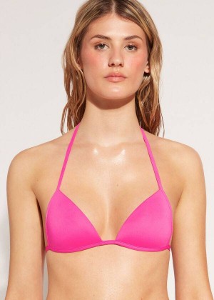 Calzedonia Graduated Soft Gepolstert Triangle Indonesia Bikinioberteile Damen Rosa | DE2429QZ