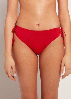 Calzedonia High-Taille Drawstring Indonesia Bikinihosen Damen Rot | DE2732CE