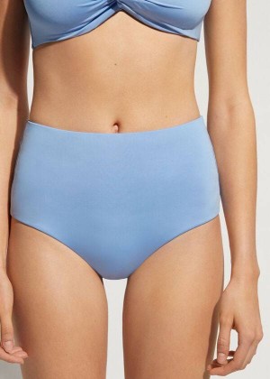 Calzedonia High Shaper Taille Indonesia Eco Bikinihosen Damen Blau | DE2788AP