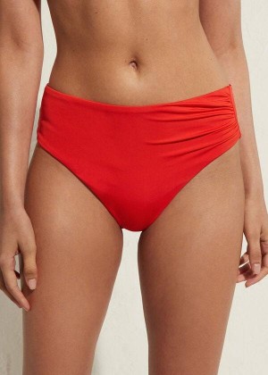 Calzedonia High Taille Indonesia Eco Bikinihosen Damen Rot | DE2766GL