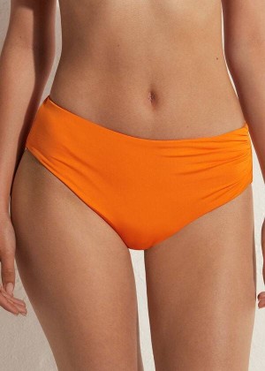 Calzedonia High Taille Indonesia Eco Bikinihosen Damen Orange | DE2764HK