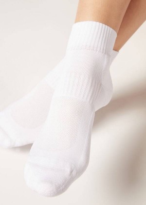 Calzedonia Kurzes Sport Socken Damen Weiß | DE1672AP