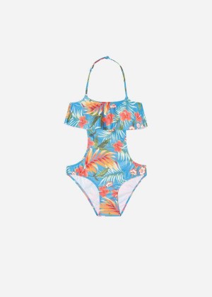 Calzedonia One-Piece Maui Badeanzüge Kinder Grün | DE1145RW