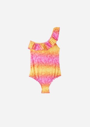 Calzedonia One-Piece Polly Badeanzüge Kinder Gelb | DE1144EX