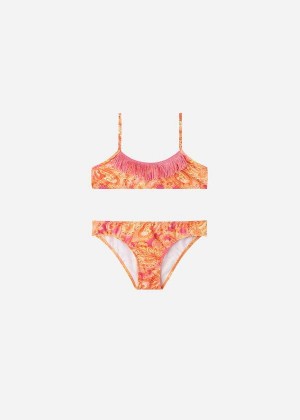 Calzedonia Paisley Two-Piece Jasmine Badeanzüge Kinder Rot | DE1143WY