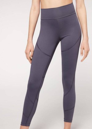 Calzedonia Performance Turn Leggings Damen Navy | DE1521HK