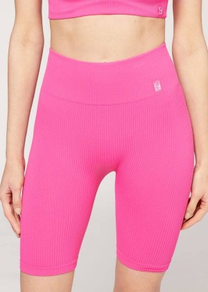 Calzedonia Seamless Turn Bike Leggings Damen Rosa | DE1512UT