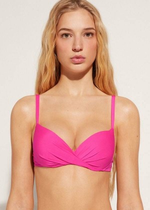 Calzedonia Soft Graduated Super Gepolstert Push-up Indonesia Eco Bikinioberteile Damen Rosa | DE2228XF