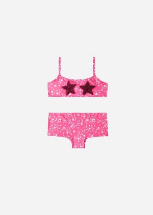 Calzedonia Star Two-Piece Jam Badeanzüge Kinder Rosa | DE1142QZ