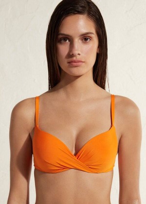 Calzedonia Super Gepolstert Push Up Indonesia Eco Bikinioberteile Damen Orange | DE2216OR