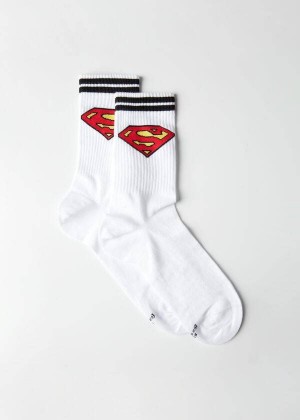 Calzedonia Superman Crew Socken Herren Weiß | DE1331IS