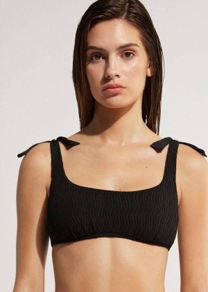 Calzedonia Tank Mykonos Bikinioberteile Damen Schwarz | DE2208QZ