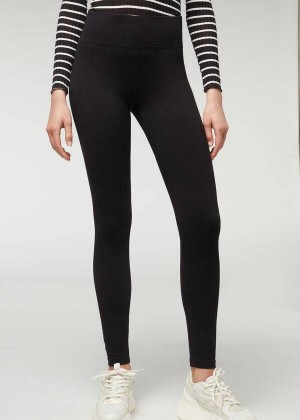 Calzedonia Thermal Leggings Damen Schwarz | DE1494GL