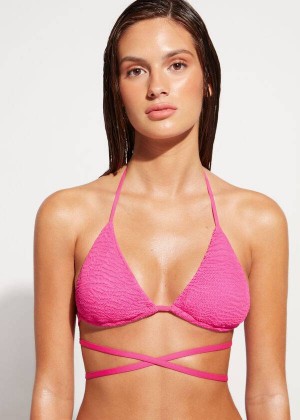 Calzedonia Triangle Badelatschen String Miami Bikinioberteile Damen Rosa | DE2171HK