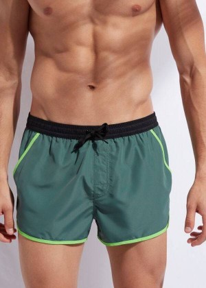 Calzedonia Venice Beach Badehose Herren Grün | DE1279IS