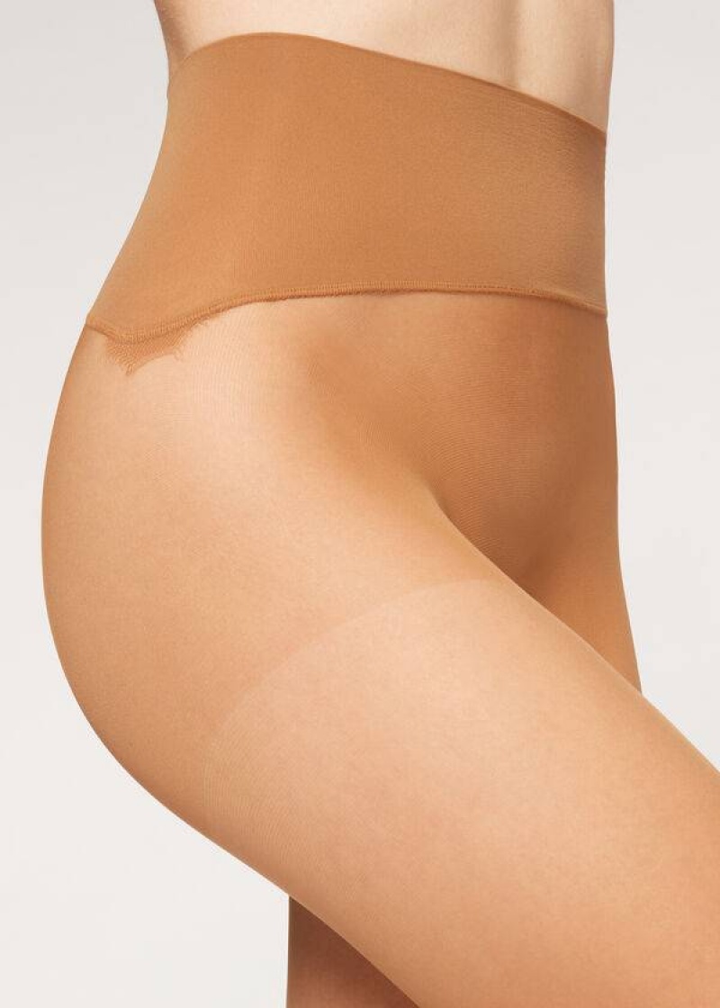 Calzedonia 20 Denier Essential Invisible Sheer Strumpfhose Damen Beige Braun | DE3048HK