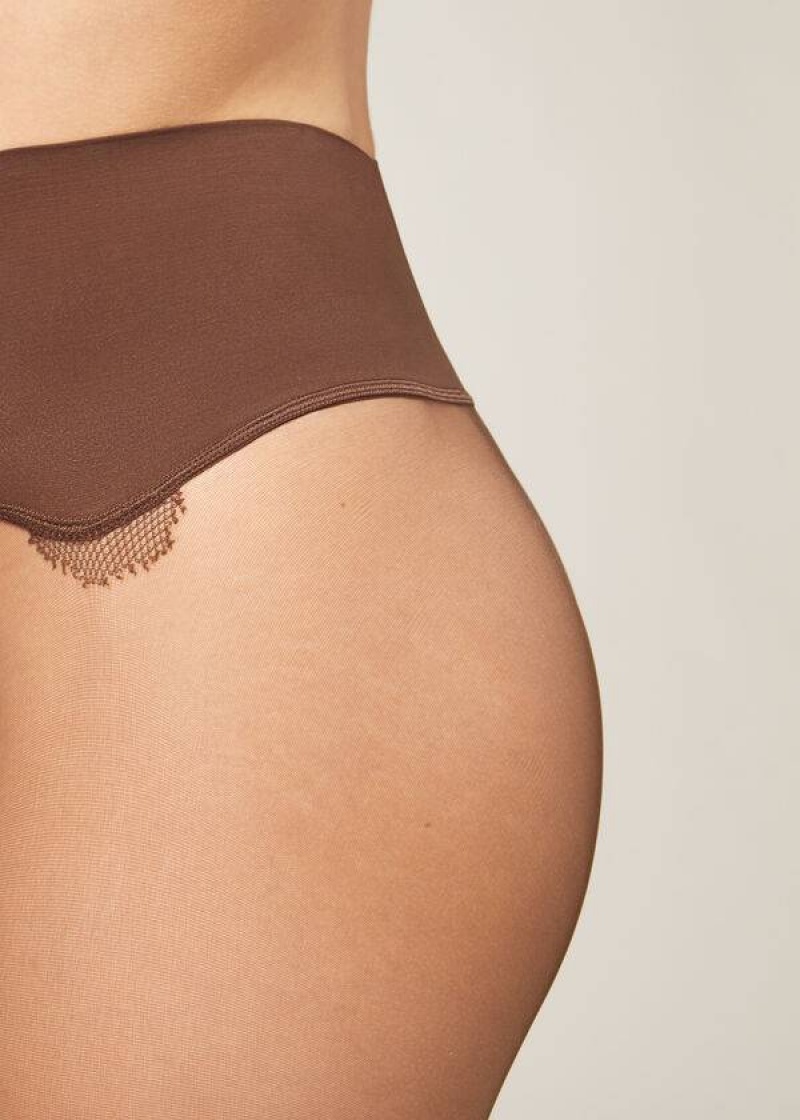 Calzedonia 20 Denier Seamless Totally Invisible Sheer Strumpfhose Damen Kaffee | DE3041VD