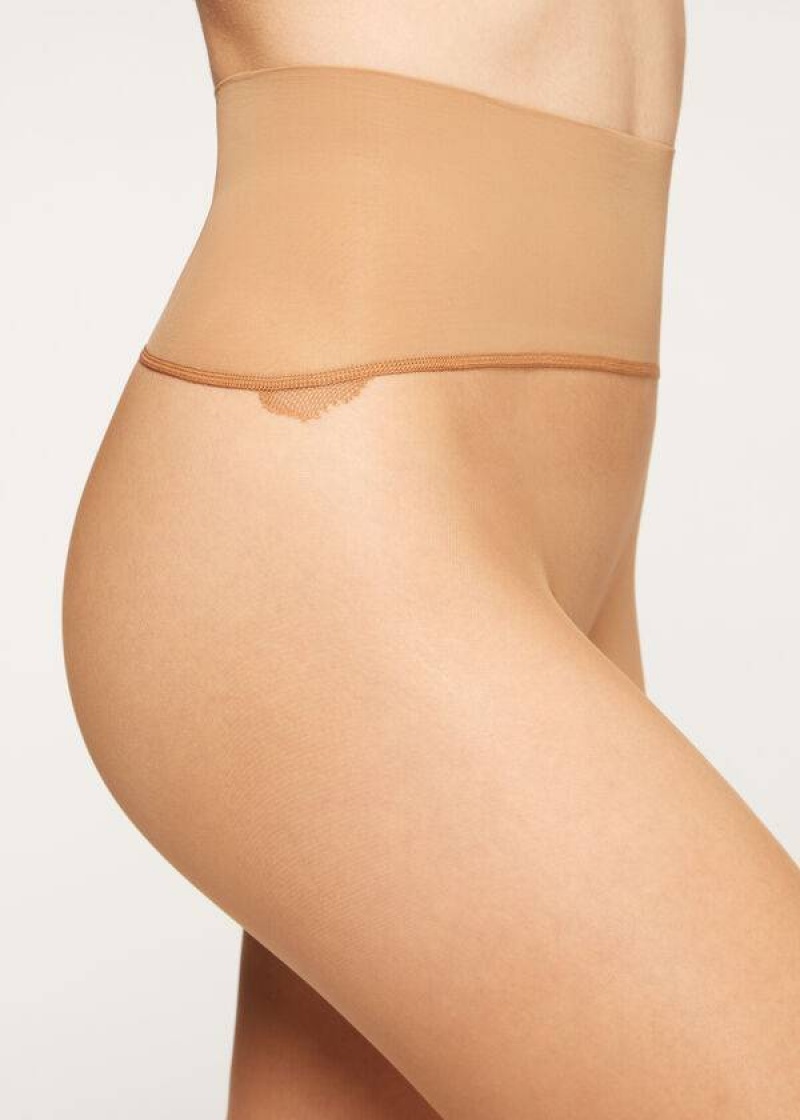 Calzedonia 20 Denier Seamless Totally Invisible Sheer Strumpfhose Damen Braun | DE3037QZ