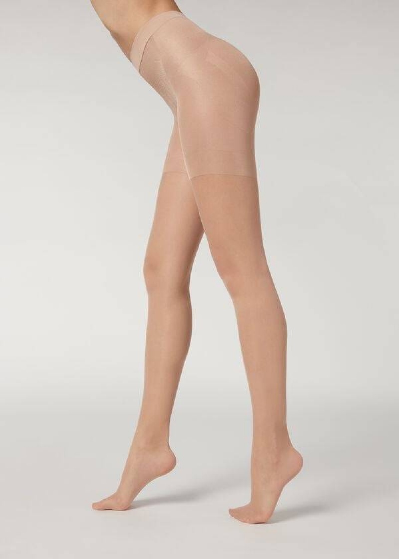 Calzedonia 30 Denier Total Shaper Sheer Strumpfhose Damen Beige | DE3000SO