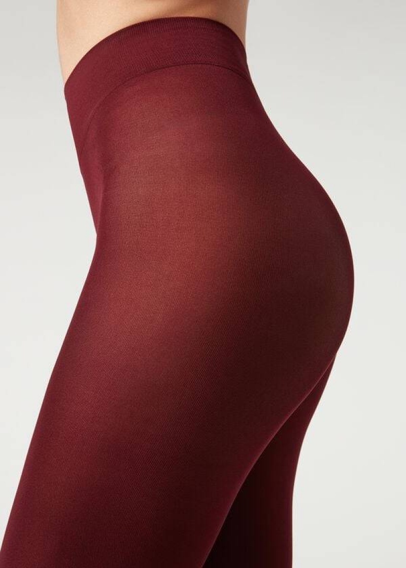 Calzedonia 50 Denier Total Kompfort Soft Touch Opaque Strumpfhose Damen Bordeaux | DE3165GL