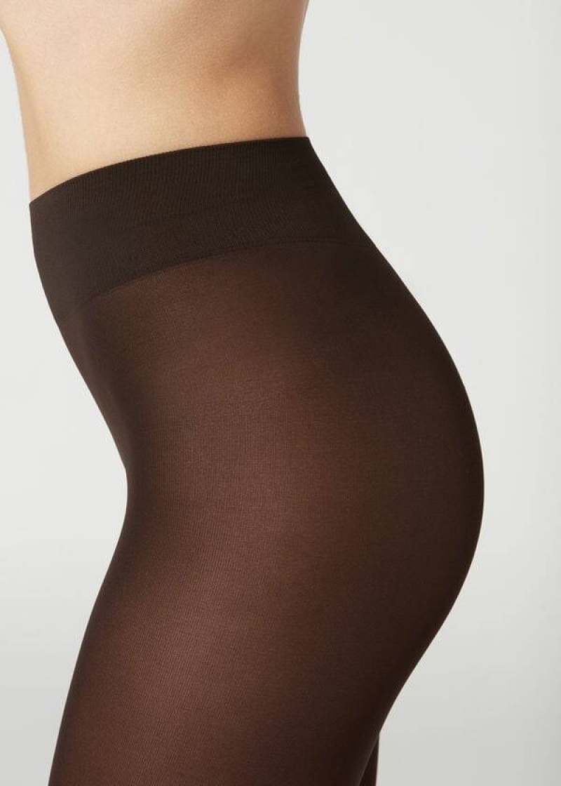 Calzedonia 50 Denier Total Kompfort Soft Touch Opaque Sexy Strumpfhose Damen Kaffee | DE3157VD