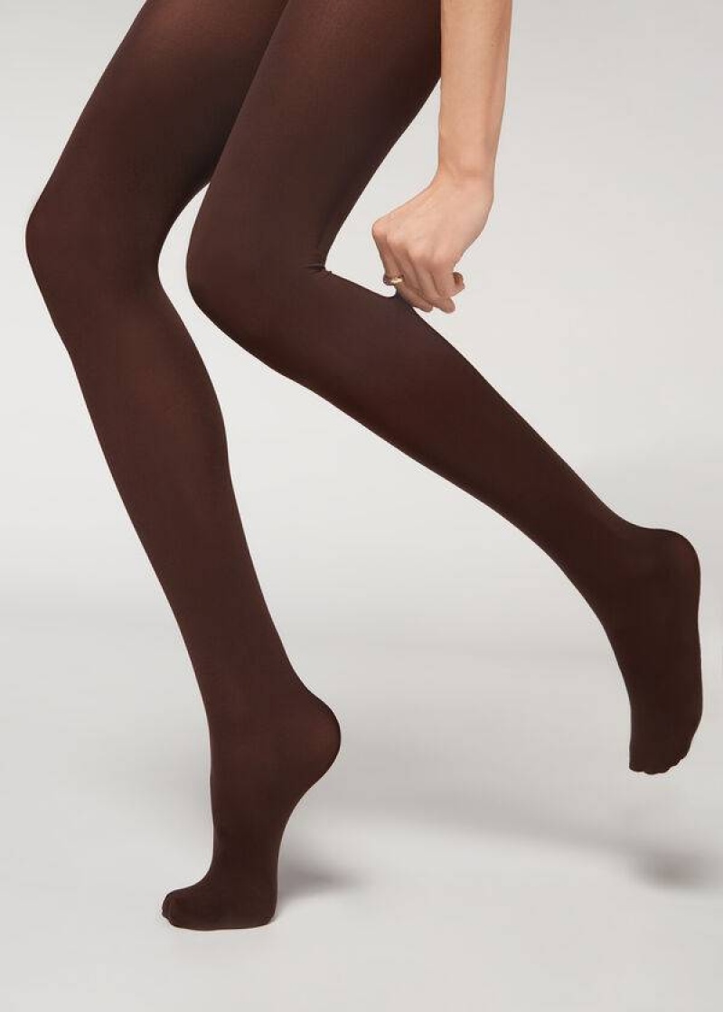 Calzedonia 50 Denier Totally Invisible Opaque Strumpfhose Damen Kaffee | DE3150RW