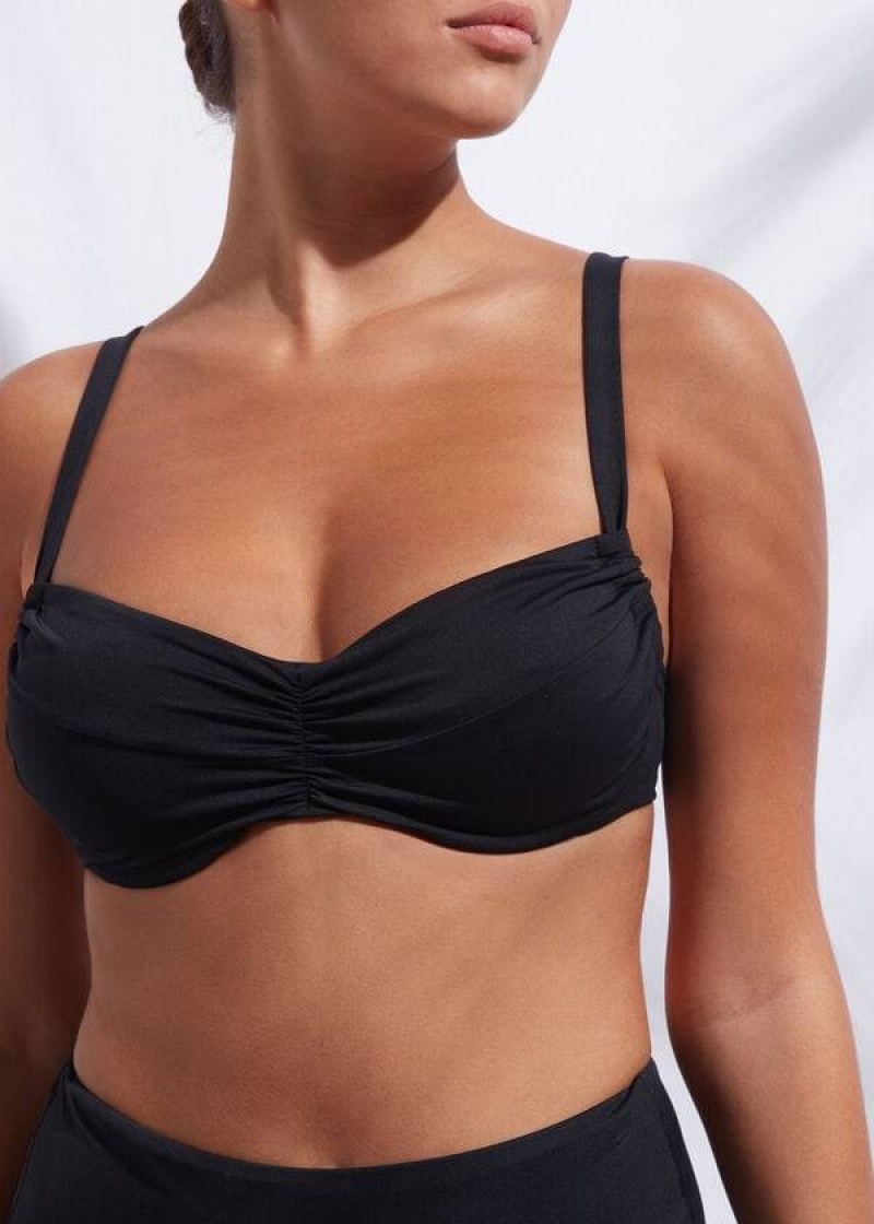 Calzedonia Balconette Indonesia Bikinioberteile Damen Schwarz | DE2527UT