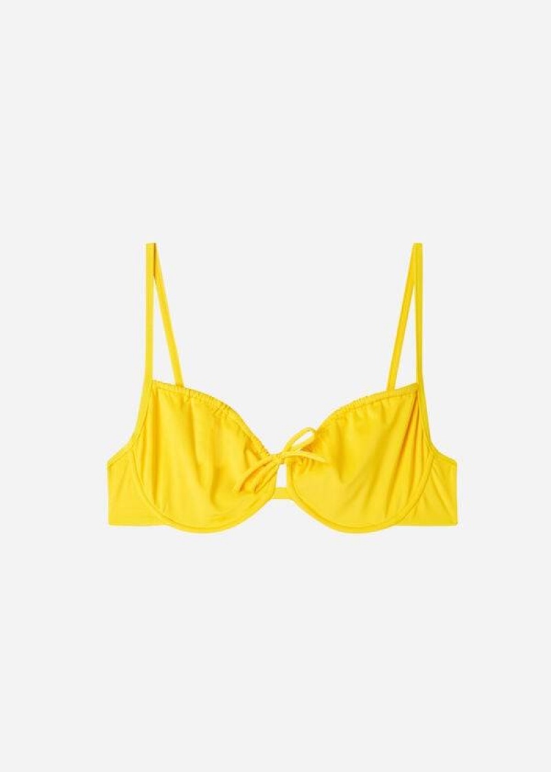 Calzedonia Balconette Indonesia Eco Bikinioberteile Damen Gelb | DE2526IS