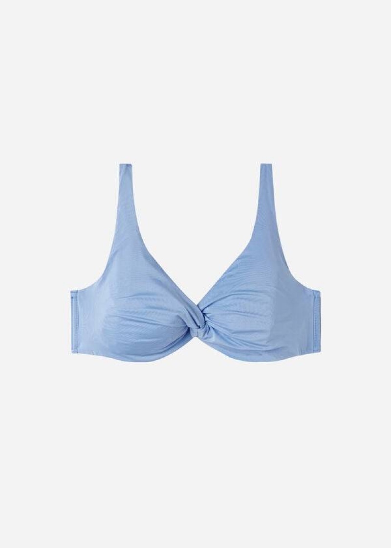 Calzedonia Balconette Indonesia Eco Bikinioberteile Damen Blau | DE2525OR