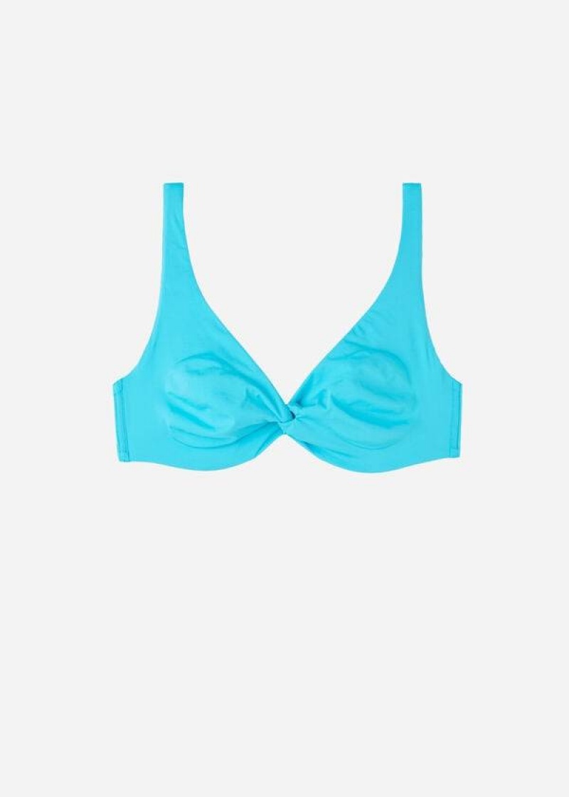 Calzedonia Balconette Indonesia Eco cobey Bikinioberteile Damen Türkis | DE2516KI