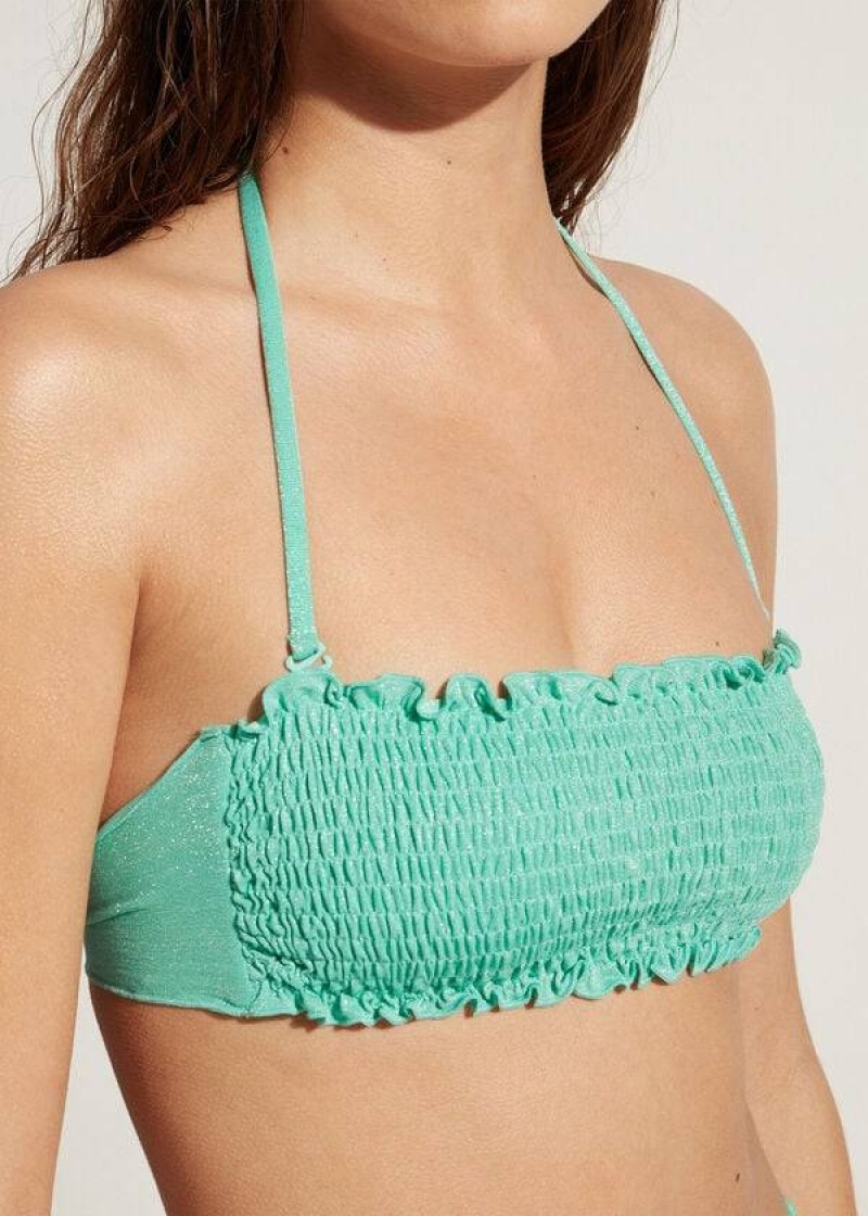 Calzedonia Bandeau Formentera Bikinioberteile Damen Grün | DE2502YU